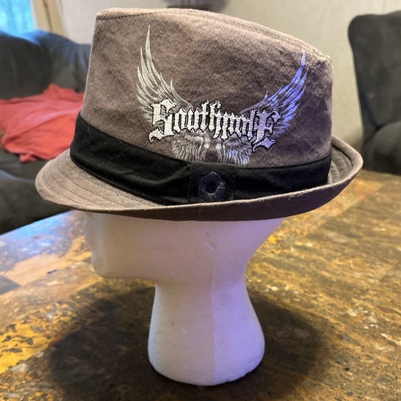 SOUTHPOLE FEDORA Gray Medium/Large Y2K Hat - Picture 1 of 8